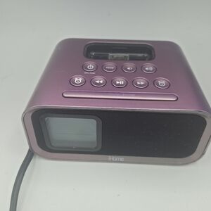 iHome Purple Portable Alarm Clock Speaker Dock